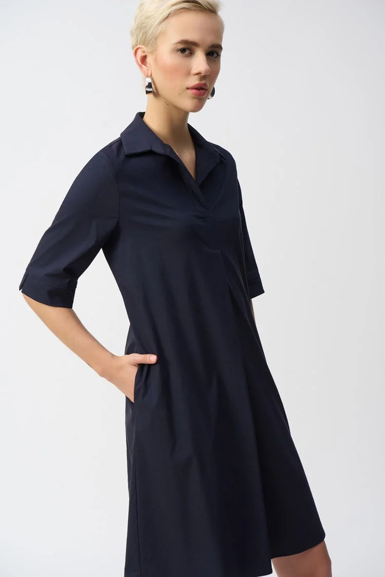 Joseph Ribkoff Stretch Poplin Trapeze Dress - 251153