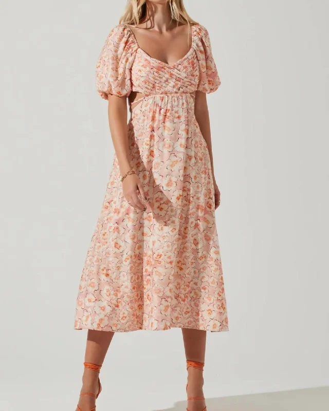 Talina Dress In Orange Floral | Orange Floral