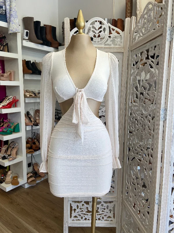 Cutout Tie Front Dress