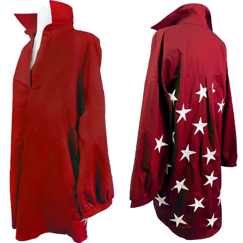 Red "Lucky Stars" Dress with Pockets