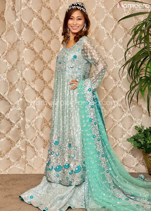 Pakistani Walima Dress for Bride with Embroidery #BR189