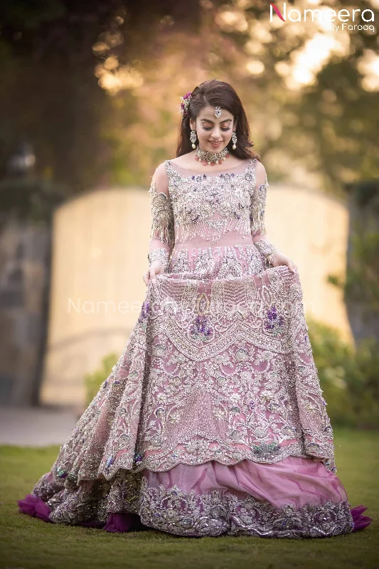 Elegant Pakistani Gown with Bridal Lehenga Dress #BS500