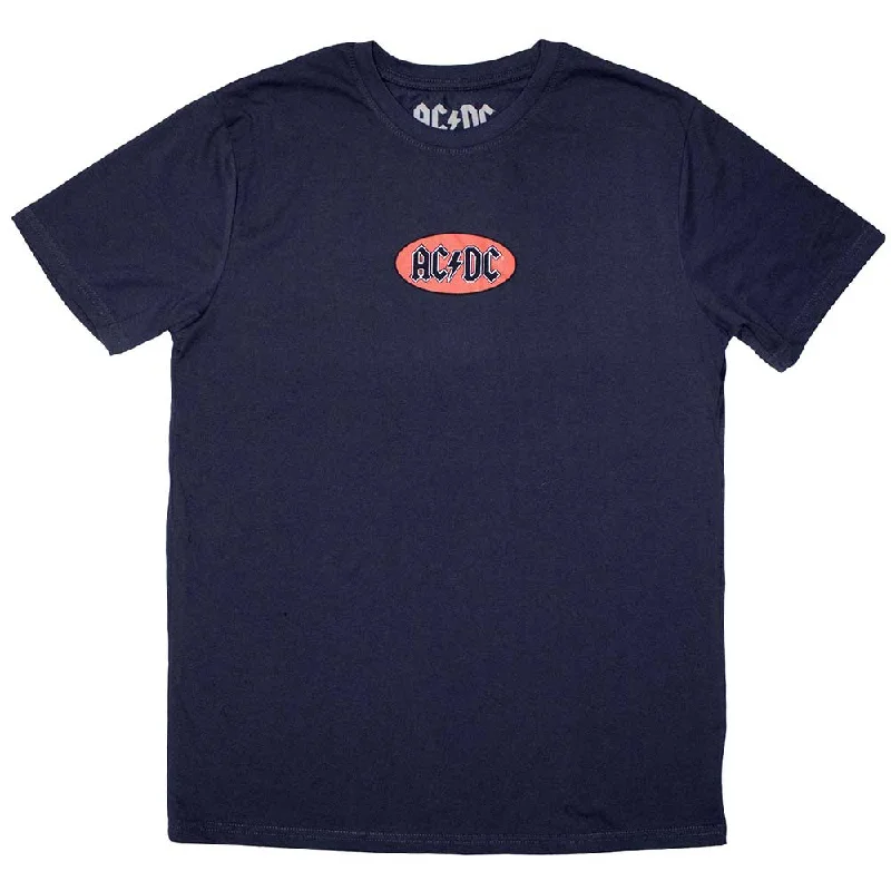 AC/DC | Official Band T-Shirt | Mini Oval Logo Terry Blend Velvet Blend Canvas Blend AC/DC | Official Band T-Shirt | Mini Oval Logo Terry Blend Velvet Blend Canvas Blend