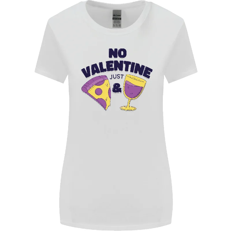 Anti Valentines Day Just Pizza & Wine Womens Wider Cut T-Shirt Terry Blend Velvet Blend Canvas Blend Anti Valentines Day Just Pizza & Wine Womens Wider Cut T-Shirt Terry Blend Velvet Blend Canvas Blend