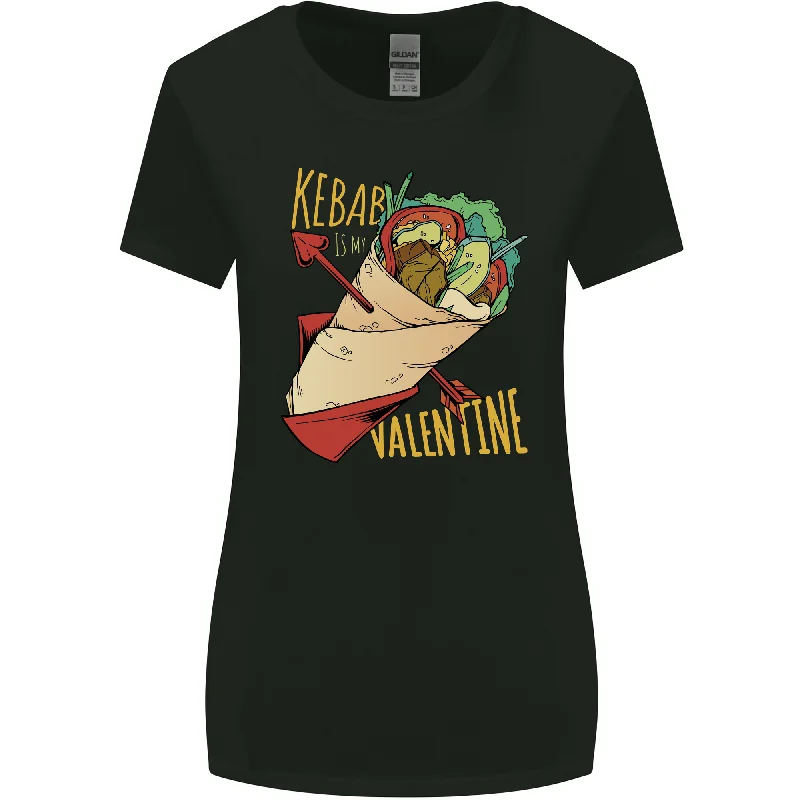 Anti Valentines Day Singles Day Kebab Womens Wider Cut T-Shirt Ribbed T-Shirt High Neck Heavyweight Anti Valentines Day Singles Day Kebab Womens Wider Cut T-Shirt Ribbed T-Shirt High Neck Heavyweight