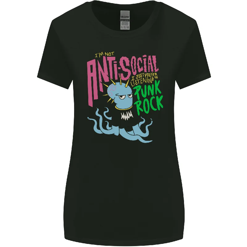 Antisocial Punk Rock Skinhead Octopus Womens Wider Cut T-Shirt Layered Multi-layer Single Layer Antisocial Punk Rock Skinhead Octopus Womens Wider Cut T-Shirt Layered Multi-layer Single Layer