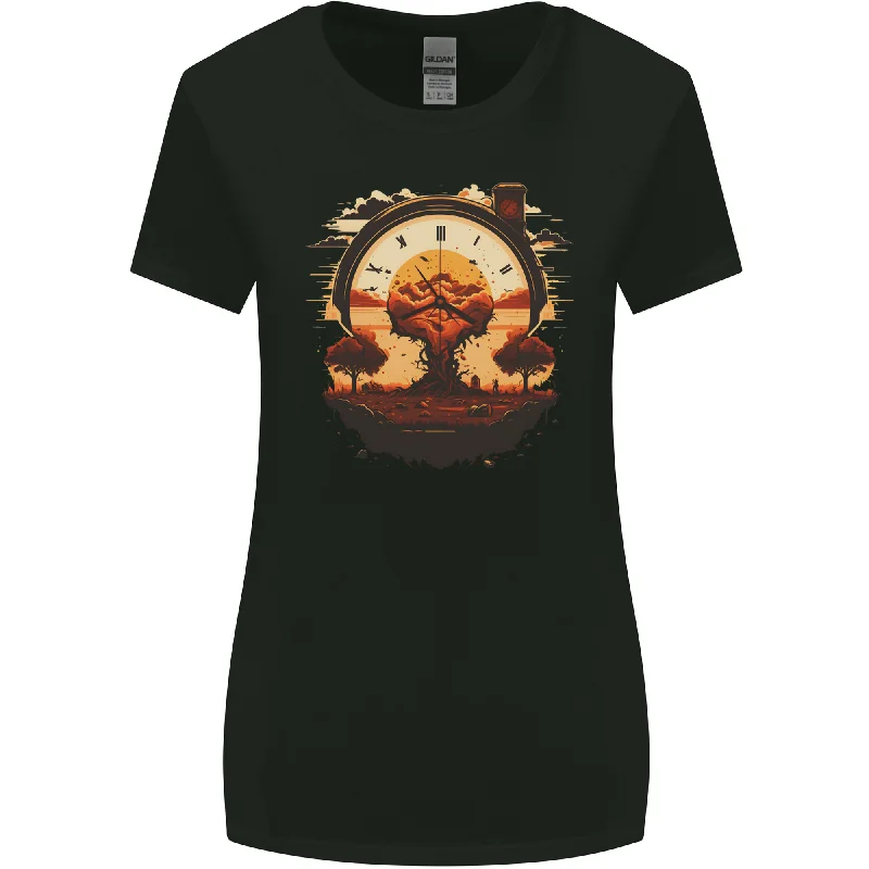 Apocalyptic Time Bomb Climate Change Gothic Womens Wider Cut T-Shirt Fleece Fabric Down Fabric Feather Fabric Apocalyptic Time Bomb Climate Change Gothic Womens Wider Cut T-Shirt Fleece Fabric Down Fabric Feather Fabric