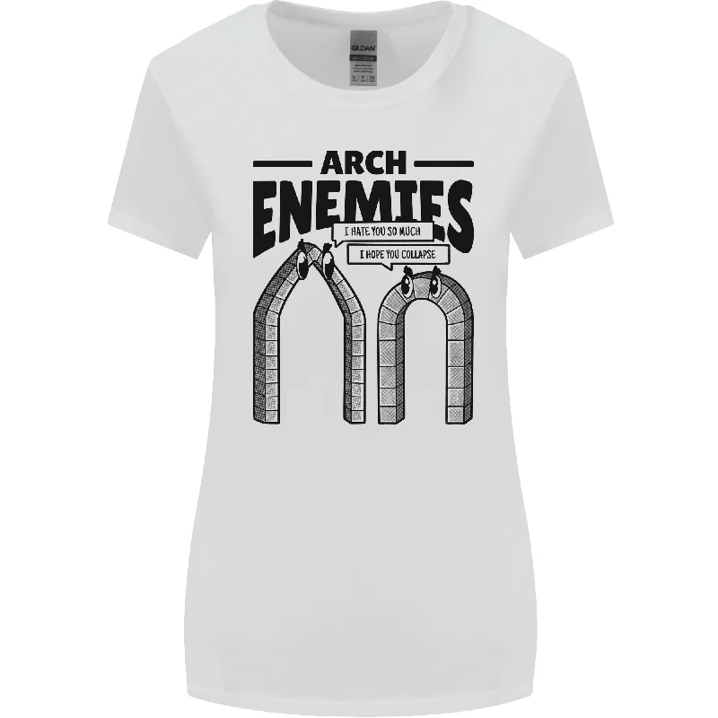 Arch Enemies Funny Architect Builder Womens Wider Cut T-Shirt Embroidered Appliqued Beaded Arch Enemies Funny Architect Builder Womens Wider Cut T-Shirt Embroidered Appliqued Beaded