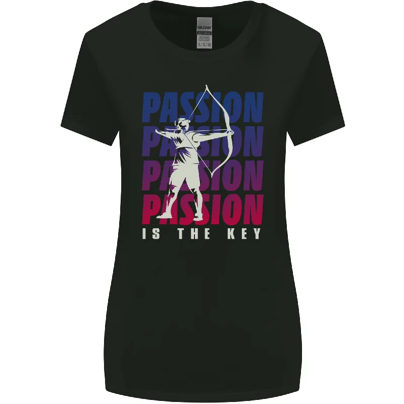 Archery Passion Is the Key Archer Womens Wider Cut T-Shirt V-Neck T-Shirt Long Sleeve Cotton Archery Passion Is the Key Archer Womens Wider Cut T-Shirt V-Neck T-Shirt Long Sleeve Cotton