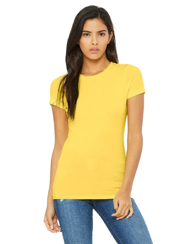 Bella+Canvas Ladies Favorite T-Shirt | Yellow Real Fur Shearling Chenille