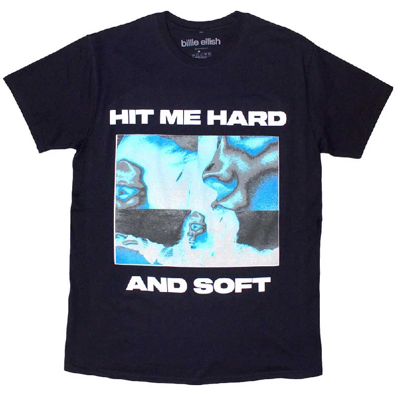 Billie Eilish | Official Band T-Shirt | Hit Me Hard And Soft Negative Mesh Canvas Denim Billie Eilish | Official Band T-Shirt | Hit Me Hard And Soft Negative Mesh Canvas Denim
