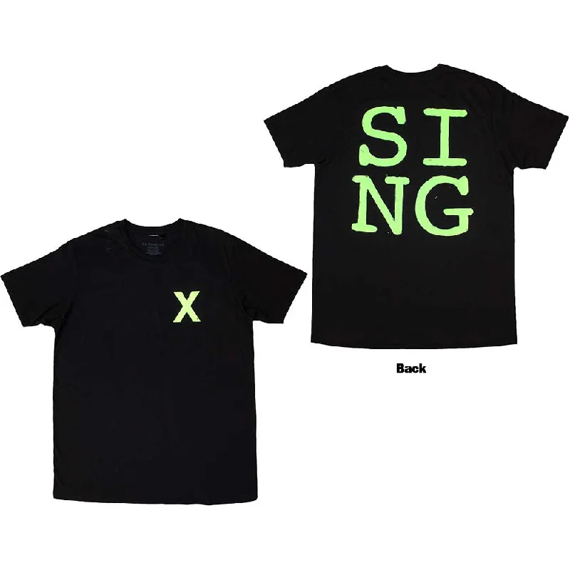 Ed Sheeran | Official Band T-Shirt | Multiply Pocket - Sing (Back Print) Zippered Front Buttoned Front Snap Front Ed Sheeran | Official Band T-Shirt | Multiply Pocket - Sing (Back Print) Zippered Front Buttoned Front Snap Front