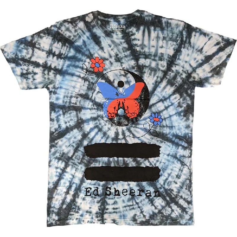 Ed Sheeran | Official Band T-Shirt | Yin & Yang Butterfly (Wash Collection) Mesh Blend Leather Blend Suede Blend Ed Sheeran | Official Band T-Shirt | Yin & Yang Butterfly (Wash Collection) Mesh Blend Leather Blend Suede Blend