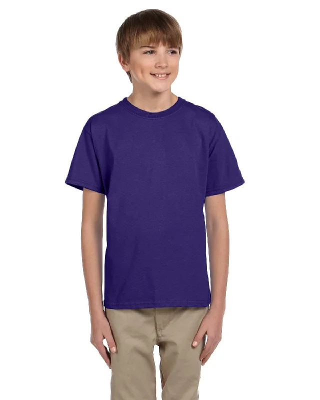 Fruit of the Loom Youth T-Shirt | Deep Purple Zippered Front Buttoned Front Snap Front Fruit of the Loom Youth T-Shirt | Deep Purple Zippered Front Buttoned Front Snap Front