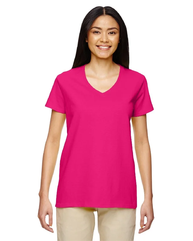 Gildan Ladies Heavy Cotton 5.3 oz. V-Neck T-Shirt | Heliconia Cotton Fabric Linen Fabric Terry Fabric Gildan Ladies Heavy Cotton 5.3 oz. V-Neck T-Shirt | Heliconia Cotton Fabric Linen Fabric Terry Fabric