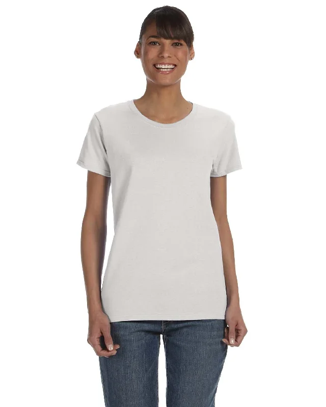 Gildan Ladies Lightweight 100% Cotton T-Shirt | Ash Grey Embroidered Appliqued Beaded Gildan Ladies Lightweight 100% Cotton T-Shirt | Ash Grey Embroidered Appliqued Beaded