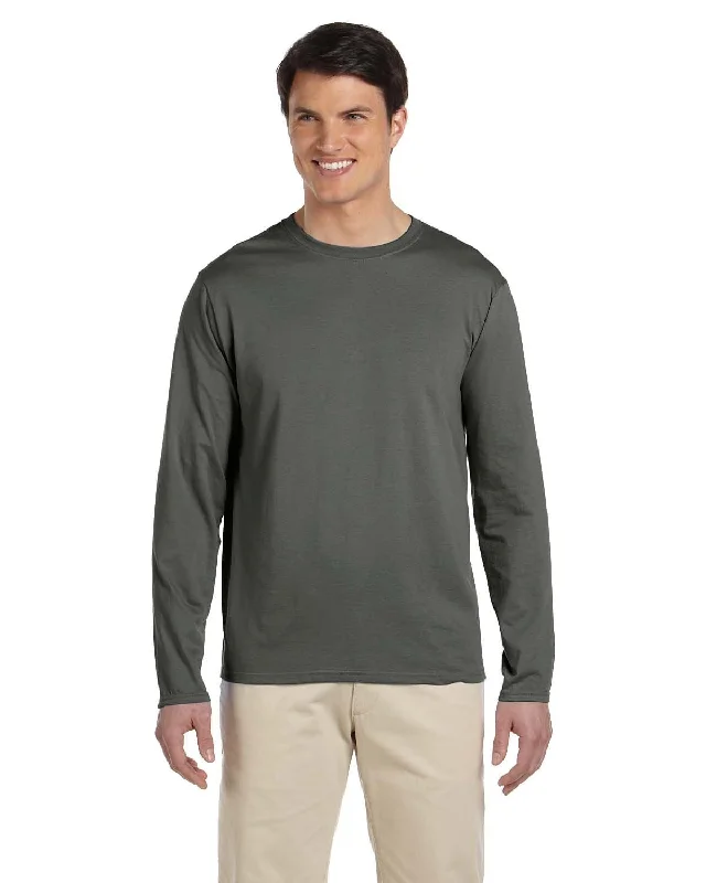 Gildan SoftStyle Long Sleeve T-Shirt | Military Green Rayon Fabric Velvet Fabric Corduroy Fabric Gildan SoftStyle Long Sleeve T-Shirt | Military Green Rayon Fabric Velvet Fabric Corduroy Fabric