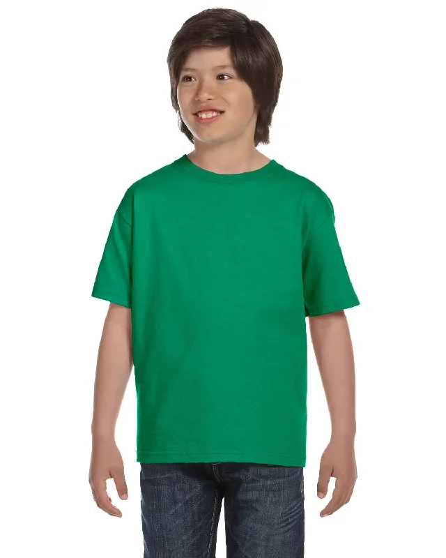 Gildan Youth DryBlend 50/50 T-Shirt | Kelly Green V-Neck T-Shirt Long Sleeve Cotton