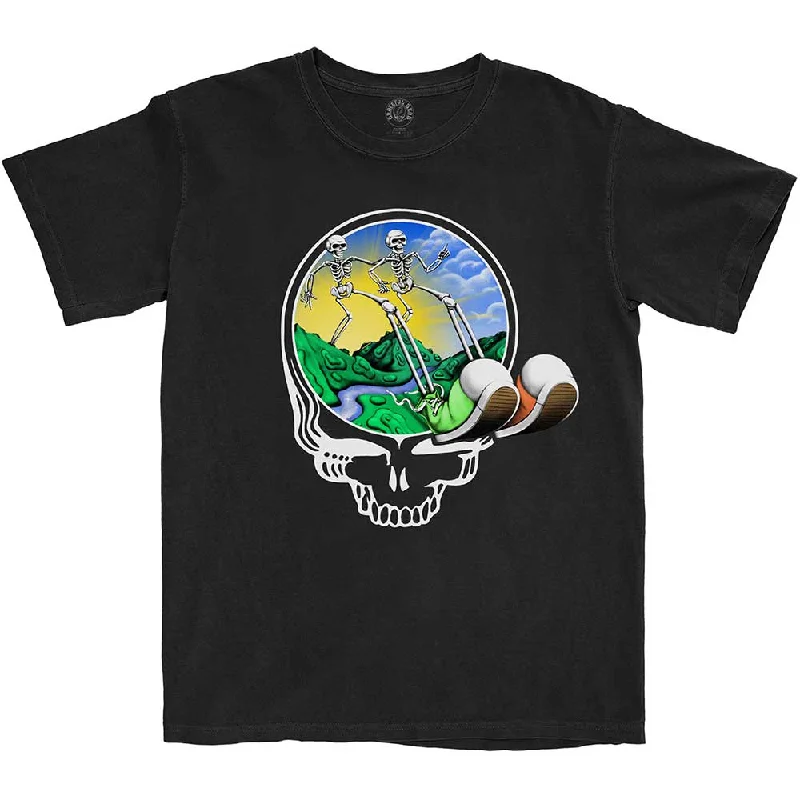 Grateful Dead | Official Band T-Shirt | Skeles Stepping Plaid T-Shirt Polka Dot Checkered Grateful Dead | Official Band T-Shirt | Skeles Stepping Plaid T-Shirt Polka Dot Checkered