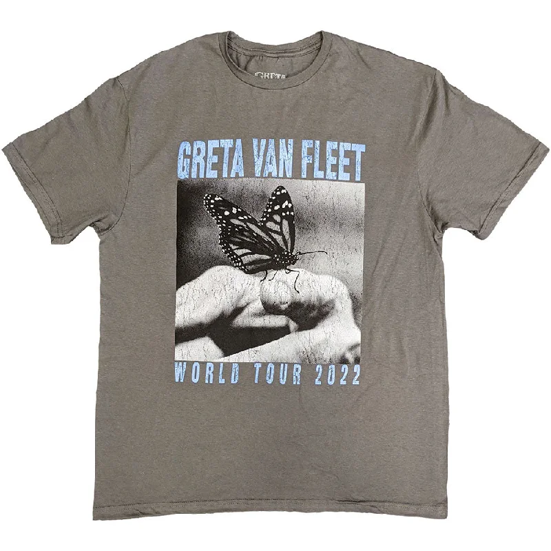 Greta Van Fleet | Official Band T-Shirt | World Tour Butterfly Houndstooth Herringbone Solid Greta Van Fleet | Official Band T-Shirt | World Tour Butterfly Houndstooth Herringbone Solid