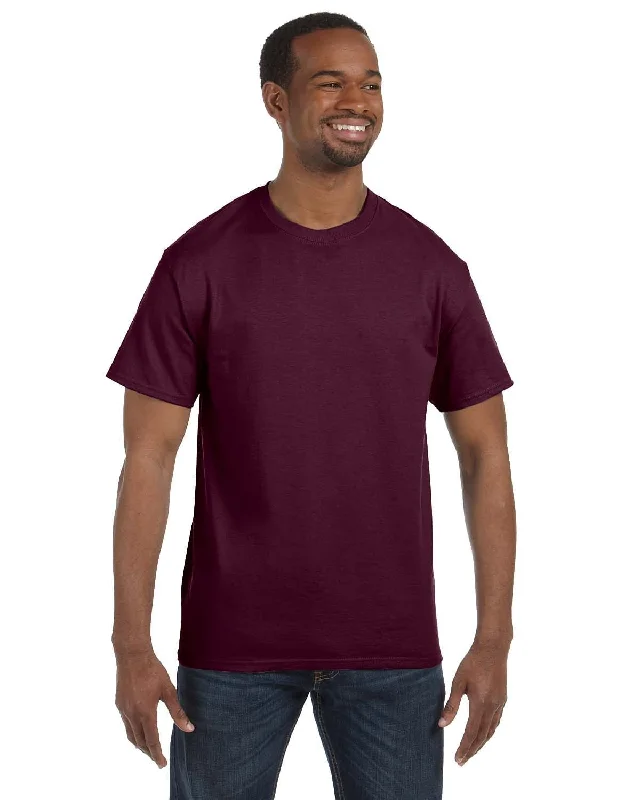 Hanes Authentic-T T-shirt | Maroon Fleece Nylon Spandex