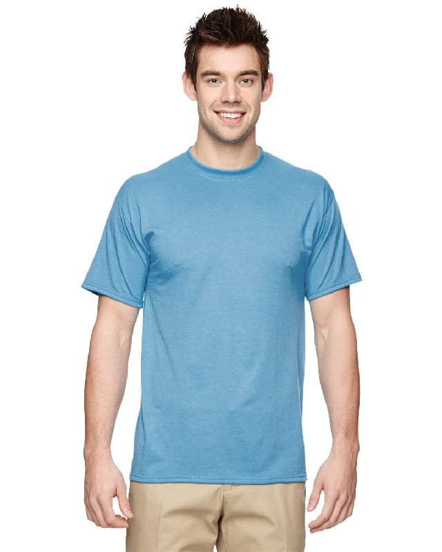 Jerzees 100% Polyester Crewneck T-Shirt | Light Blue Hooded Caped Shawl Collar