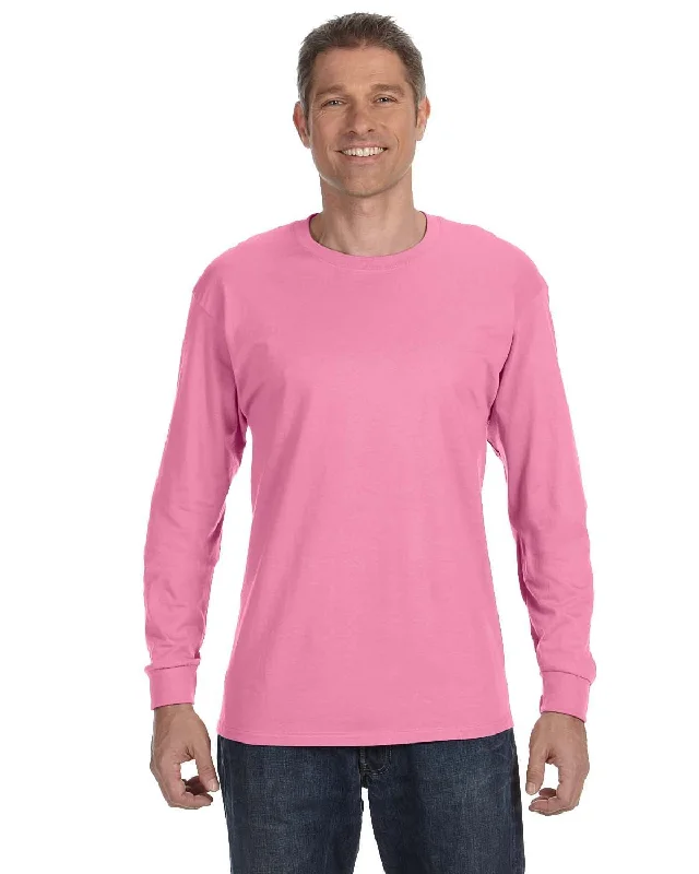 Jerzees DRI-POWER ACTIVE Long Sleeve T-Shirt | Azalea Welt Pockets Slit Pockets Flap Pockets Jerzees DRI-POWER ACTIVE Long Sleeve T-Shirt | Azalea Welt Pockets Slit Pockets Flap Pockets