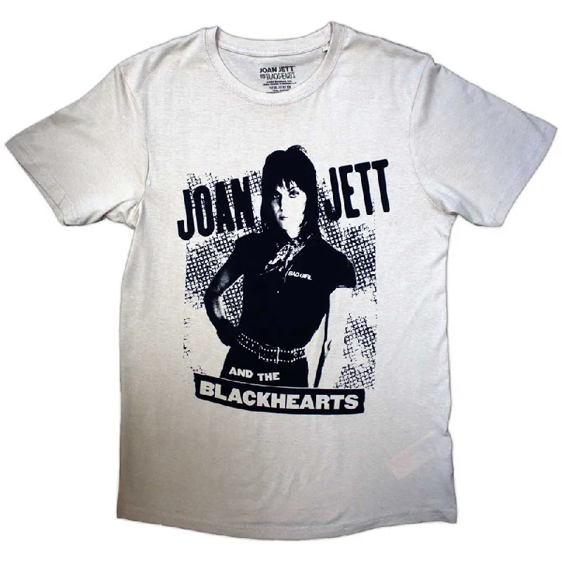 Joan Jett & The Blackhearts | Official Band T-Shirt | Crosshatch Graphic T-Shirt Round Neck Polyester Joan Jett & The Blackhearts | Official Band T-Shirt | Crosshatch Graphic T-Shirt Round Neck Polyester