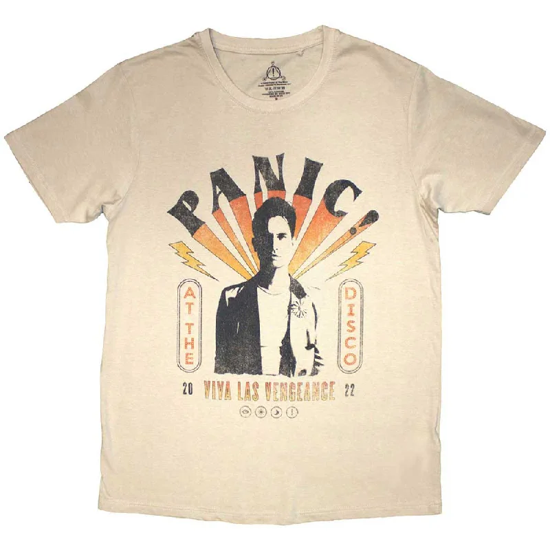 Panic! At The Disco | Official Band T-Shirt | Viva Satin Fabric Silk Fabric Chiffon Fabric Panic! At The Disco | Official Band T-Shirt | Viva Satin Fabric Silk Fabric Chiffon Fabric