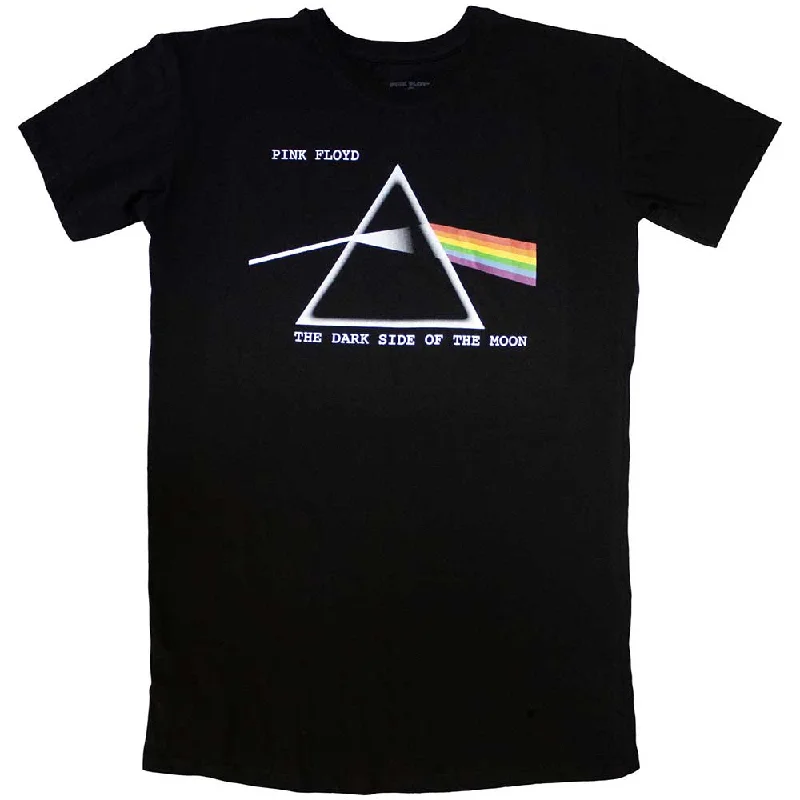 Pink Floyd | Ladies Official Band T-Shirt Dress | Dark Side Of The Moon Courier Oversized T-Shirt Spandex breathable Pink Floyd | Ladies Official Band T-Shirt Dress | Dark Side Of The Moon Courier Oversized T-Shirt Spandex breathable