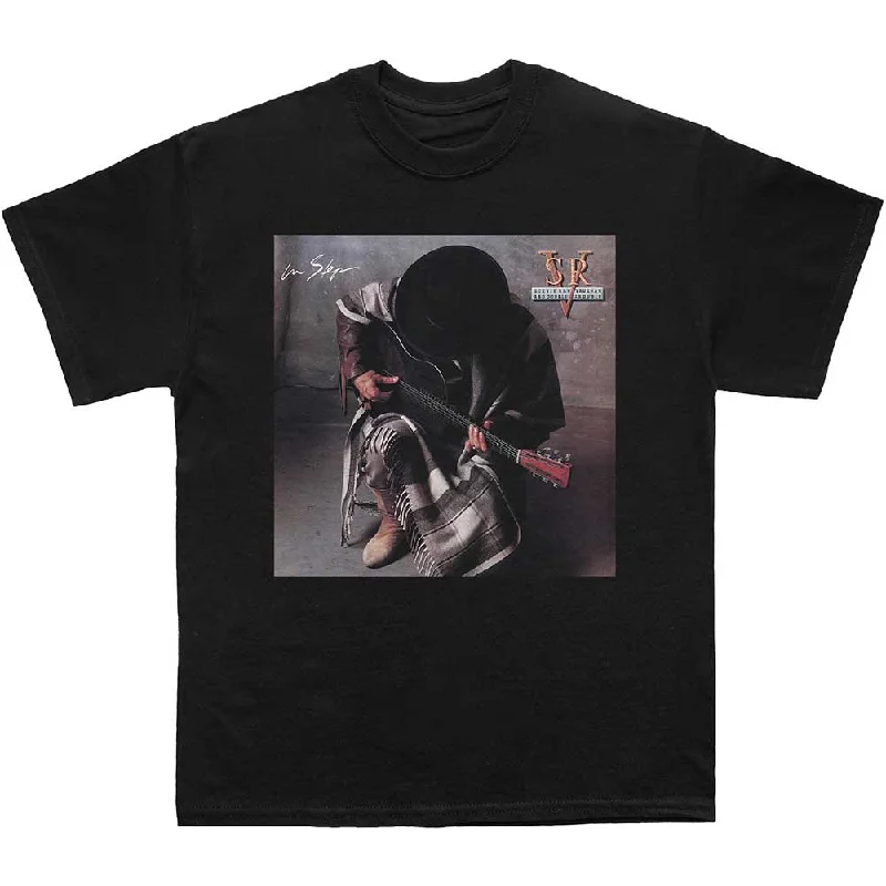 Stevie Ray Vaughan | Official Band T-Shirt | In Step Album Hooded Caped Shawl Collar Stevie Ray Vaughan | Official Band T-Shirt | In Step Album Hooded Caped Shawl Collar
