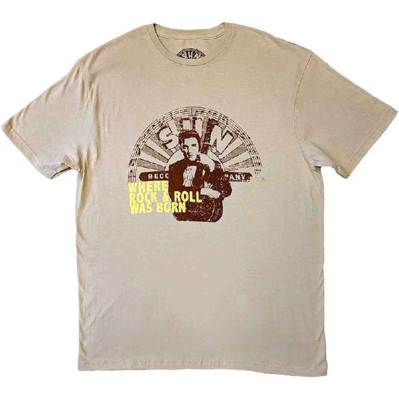 Sun Records | Official Band T-Shirt | Elvis Where R&R Was Born Mesh Canvas Denim