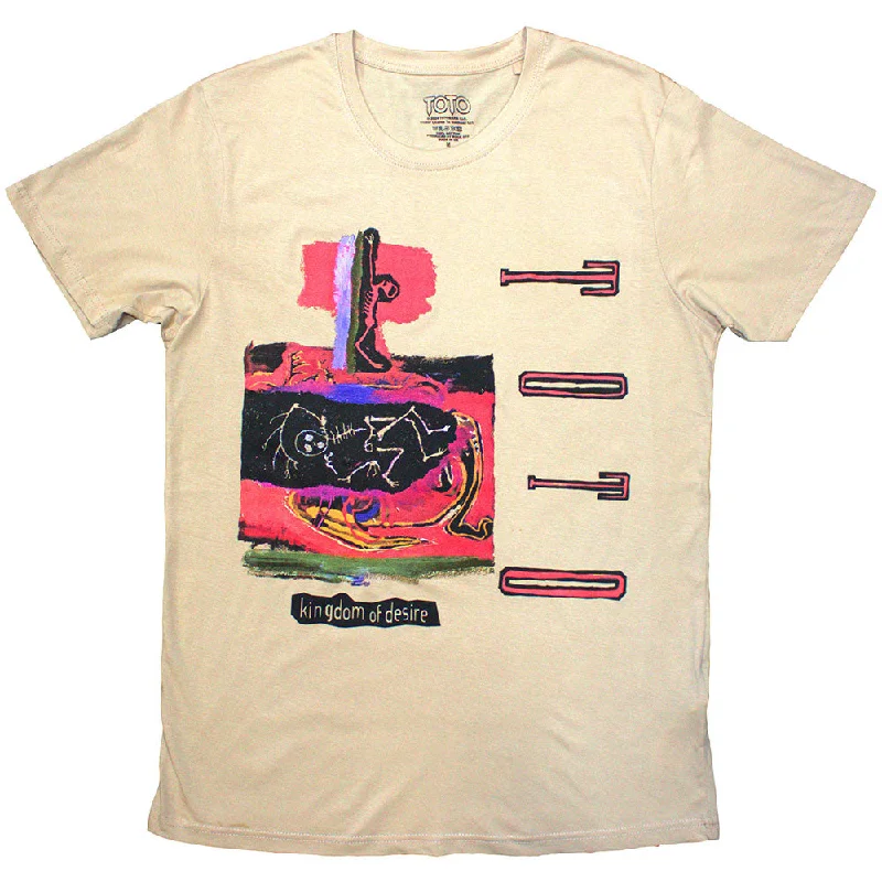 TOTO | Official Band T-Shirt | Kingdom of Desire Striped Floral Plaid