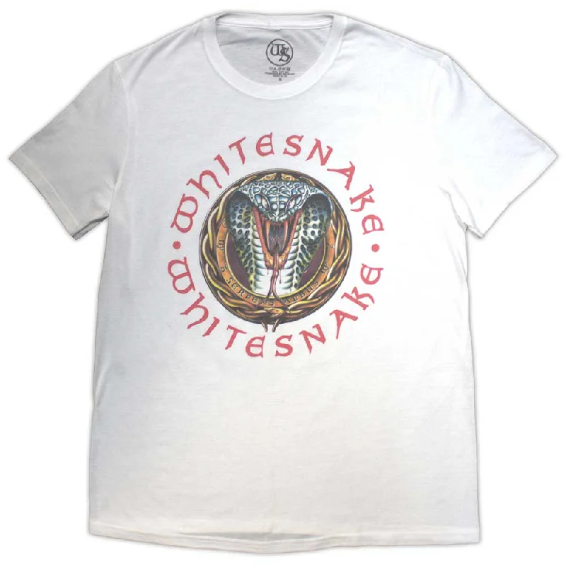 Whitesnake | Official Band T-Shirt | Donnington Snake Mesh Fabric Canvas Fabric Denim Fabric Whitesnake | Official Band T-Shirt | Donnington Snake Mesh Fabric Canvas Fabric Denim Fabric