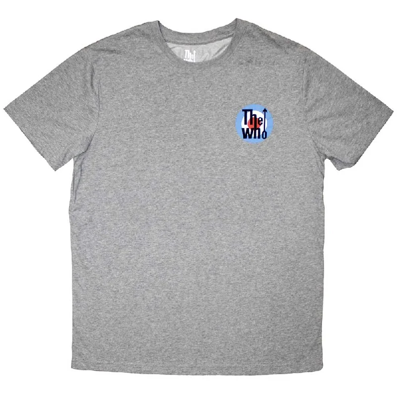 The Who | Official Band T-Shirt | Mini Target Logo Print Jacquard Patchwork
