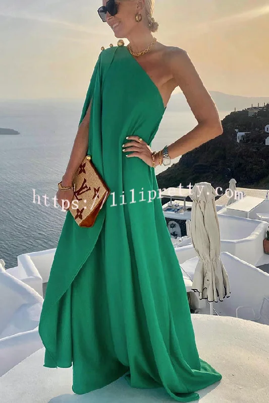 Lilipretty Alyse One Shoulder A-line Elegant Maxi Dress Trendy Off-Shoulder Ruffle Maxi Dress Lilipretty Alyse One Shoulder A-line Elegant Maxi Dress Trendy Off-Shoulder Ruffle Maxi Dress