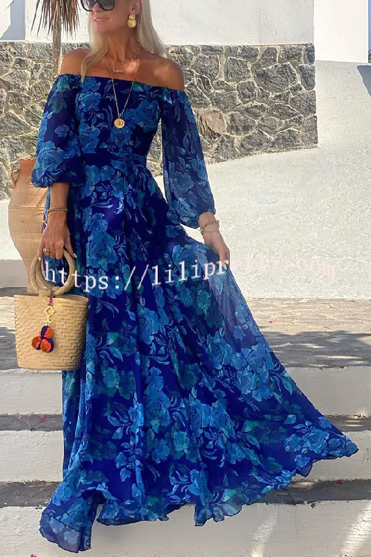 Lilipretty With Love Floral Off Shoulder Back Smocked Vacation Maxi Dress Fashionable Chiffon Maxi Dress Lilipretty With Love Floral Off Shoulder Back Smocked Vacation Maxi Dress Fashionable Chiffon Maxi Dress