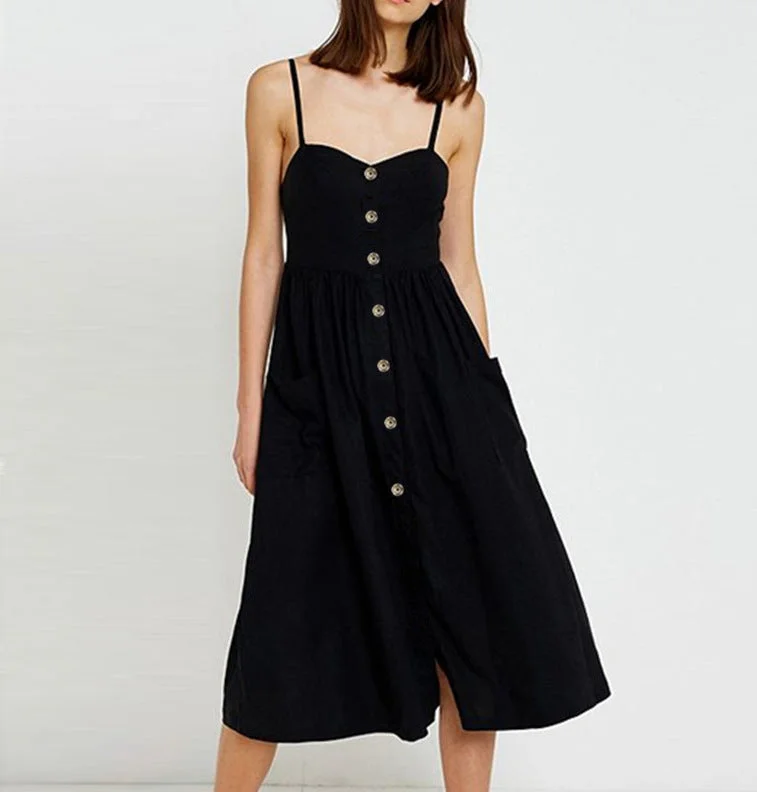Grapevine Linen Blend Pocketed Maxi Dress - Black Comfortable Long-Sleeve Maxi Dress Grapevine Linen Blend Pocketed Maxi Dress - Black Comfortable Long-Sleeve Maxi Dress
