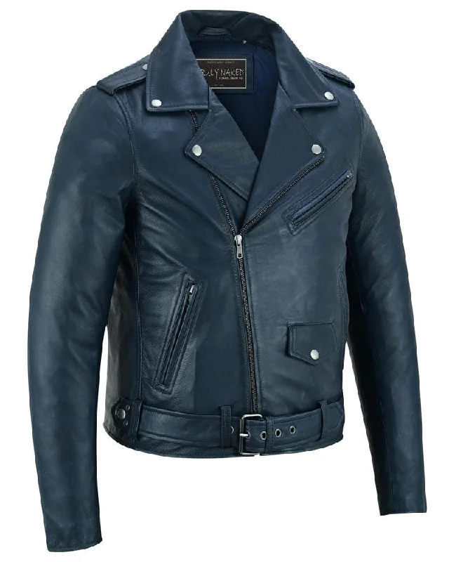 Moonlight Women's Navy Blue Fashion Leather Jacket Oversized Jacket Tailored Jacket Straight Jacket Moonlight Women's Navy Blue Fashion Leather Jacket Oversized Jacket Tailored Jacket Straight Jacket