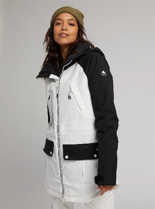 Burton Prowess Womens Jacket Black / Stout White Hooded Jacket Caped Jacket Shawl Collar Jacket Burton Prowess Womens Jacket Black / Stout White Hooded Jacket Caped Jacket Shawl Collar Jacket