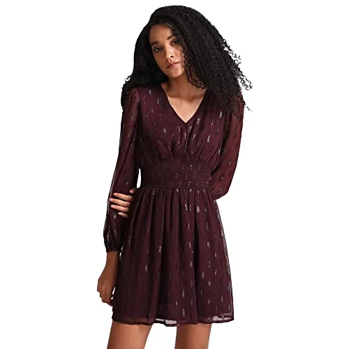 Kazo Abstract Polyester Blend V Neck Women's Mini Dress (Red,Medium) Trendy Wraparound Mini Dress Kazo Abstract Polyester Blend V Neck Women's Mini Dress (Red,Medium) Trendy Wraparound Mini Dress