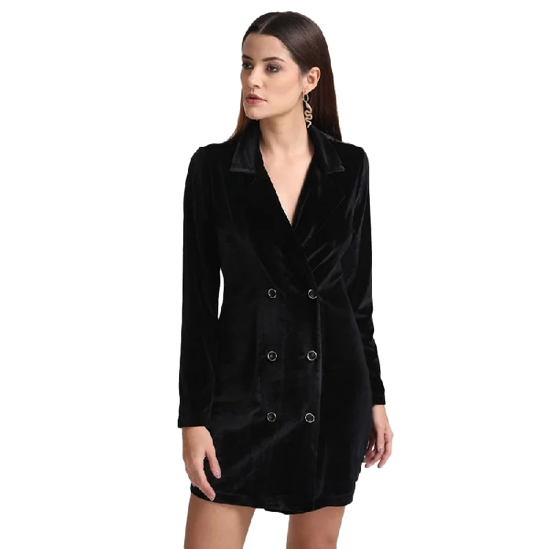 Kazo Abstract Velvet High Neck Womens Mini Dress (Black, Extra Small) Trendy Button-Detail Mini Dress Kazo Abstract Velvet High Neck Womens Mini Dress (Black, Extra Small) Trendy Button-Detail Mini Dress
