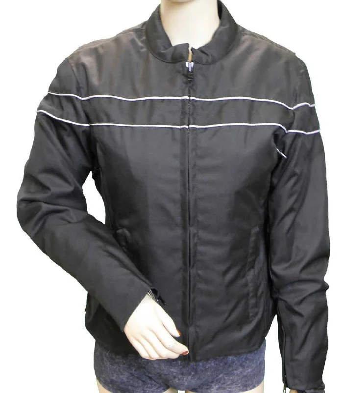 VL1560LR Textile Jacket with Reflective Piping and Lady Rider Embroidered on Back Fleece Jacket Down Jacket Parka VL1560LR Textile Jacket with Reflective Piping and Lady Rider Embroidered on Back Fleece Jacket Down Jacket Parka
