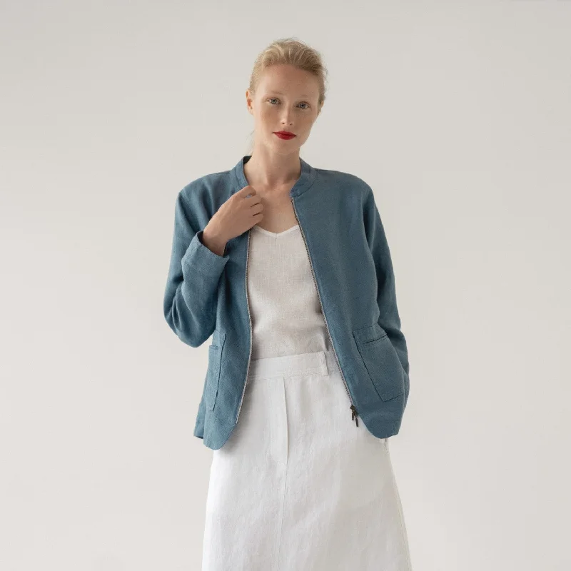 LIMITED EDITION Petrol Blue Linen Twill Cherry Tree Jacket Jersey Jacket Tulle Jacket Batik Jacket LIMITED EDITION Petrol Blue Linen Twill Cherry Tree Jacket Jersey Jacket Tulle Jacket Batik Jacket