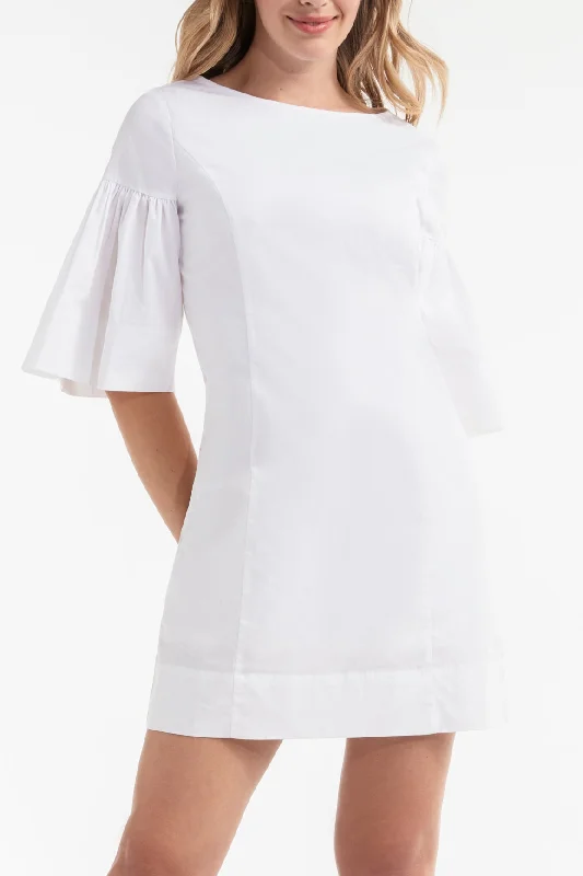 Magdalena Flounce Short Sleeve Mini Dress in White - FINAL SALE Classic Floral Print Mini Dress Magdalena Flounce Short Sleeve Mini Dress in White - FINAL SALE Classic Floral Print Mini Dress