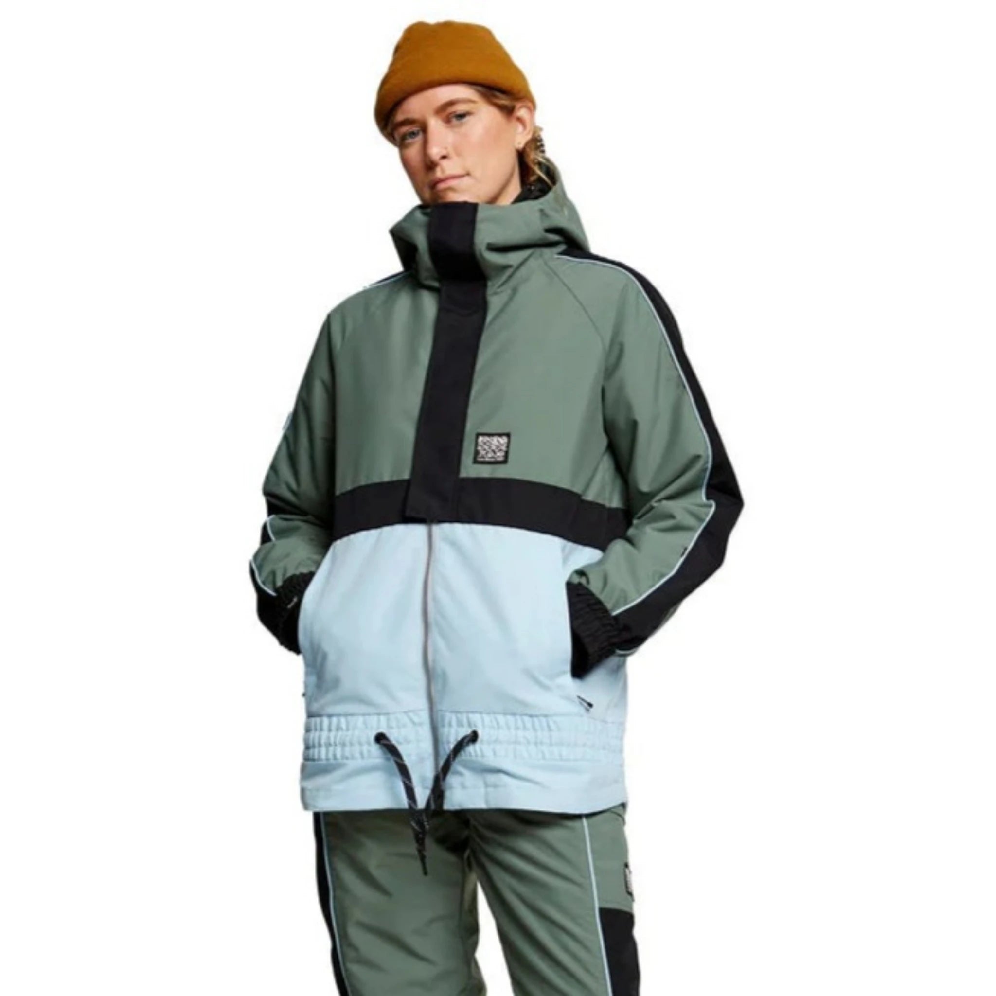 Rojo Women's Retro Jo Snow Jacket - Dark Forest Welt Pockets Slit Pockets Flap Pockets Rojo Women's Retro Jo Snow Jacket - Dark Forest Welt Pockets Slit Pockets Flap Pockets