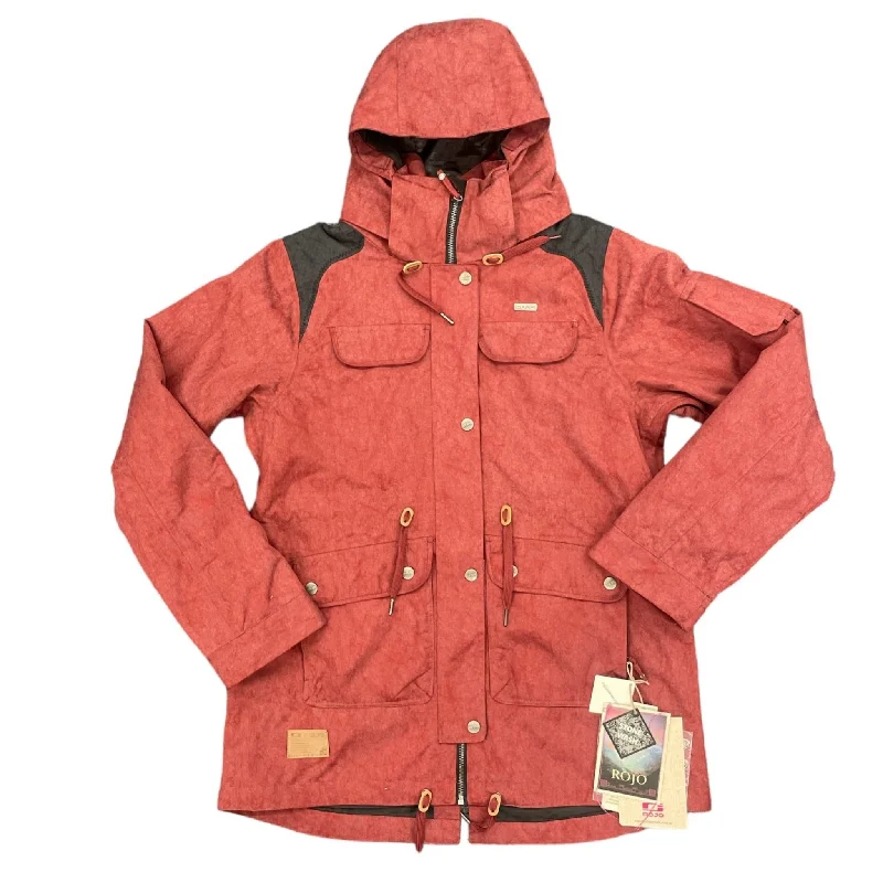 Rojo Women's Snowstreet Snow Jacket - Maroon Corduroy Jacket Velvet Jacket Brocade Jacket Rojo Women's Snowstreet Snow Jacket - Maroon Corduroy Jacket Velvet Jacket Brocade Jacket