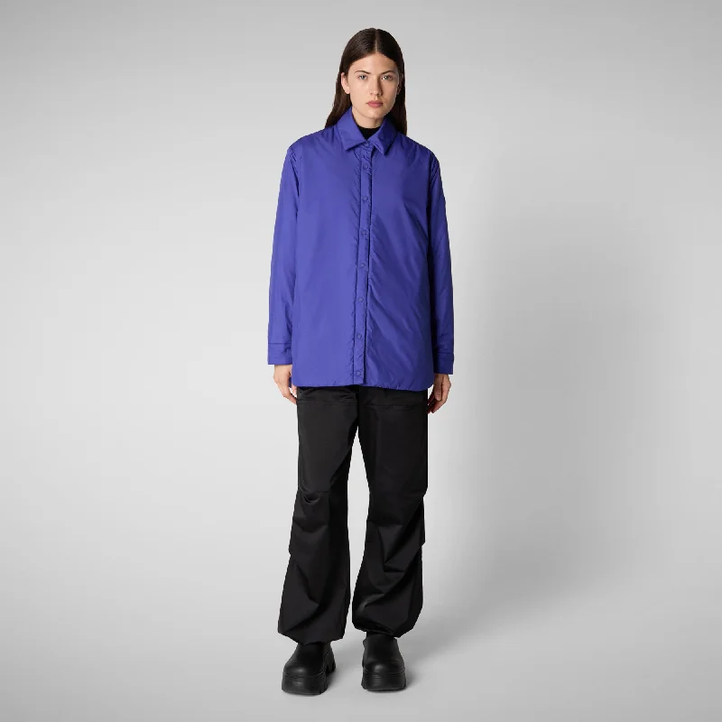 Women's Jacket Amarillis in Gentian Blue Snapped Jacket Toggled Jacket Drawstring Jacket Women's Jacket Amarillis in Gentian Blue Snapped Jacket Toggled Jacket Drawstring Jacket