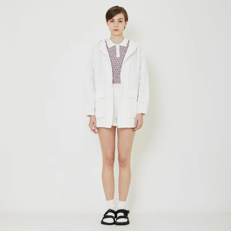 Women Nylon Jacket - Off White - SW2402039A Toggled Jacket Drawstring Jacket Belted Jacket Women Nylon Jacket - Off White - SW2402039A Toggled Jacket Drawstring Jacket Belted Jacket