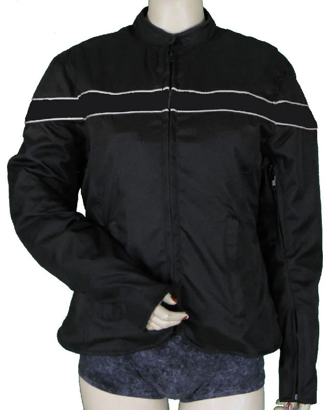 VL1560 Ladies Textile Jacket W/Reflective Piping (various Color Stripe) Toggled Jacket Drawstring Jacket Belted Jacket VL1560 Ladies Textile Jacket W/Reflective Piping (various Color Stripe) Toggled Jacket Drawstring Jacket Belted Jacket